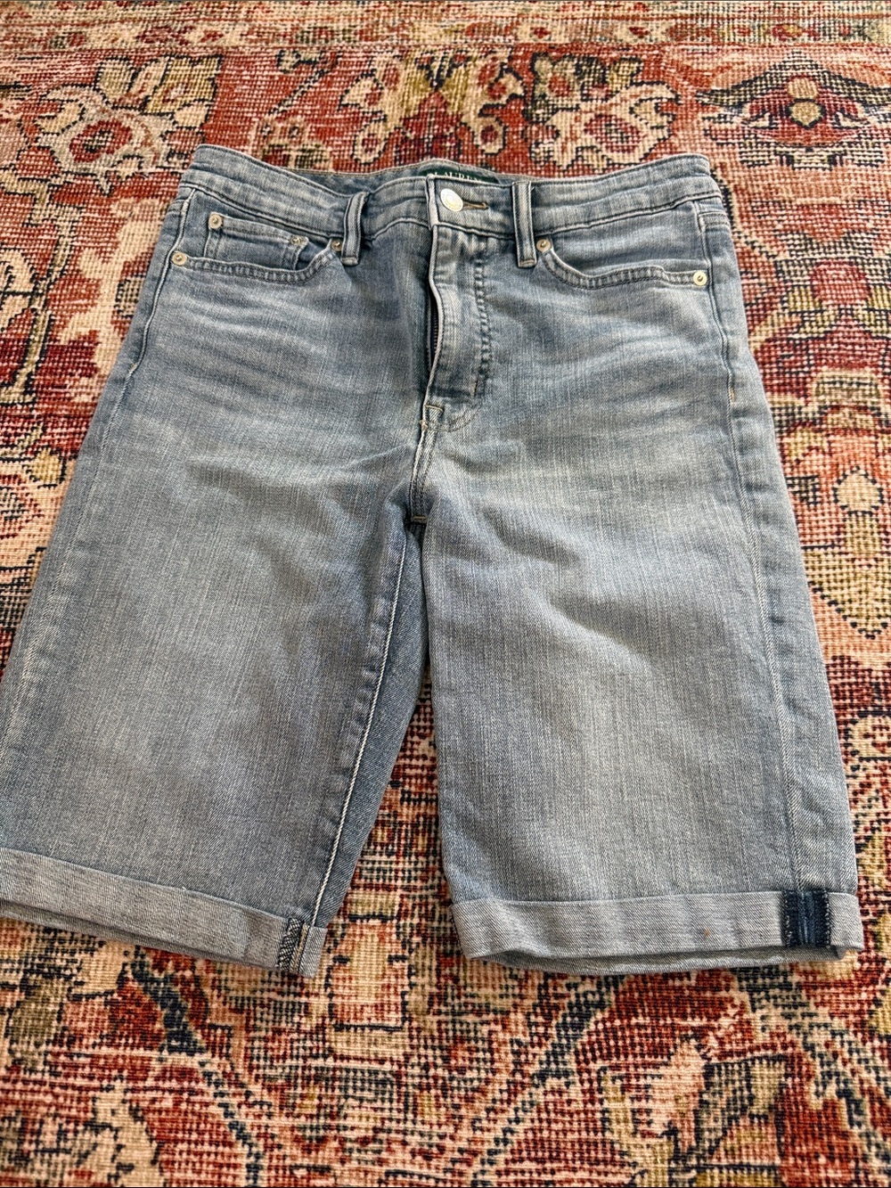 Ralph Lauren women size 8 green label denim Bermuda shorts